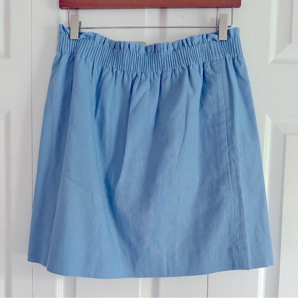 J. Crew Cotton Linen Blend City Skirt, New with Tags - Size 8